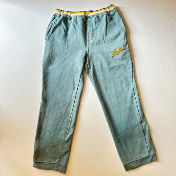 Y2K FUBU Baby Blue Yellow Embroidered Sweatpants | - Picture 5 of 7